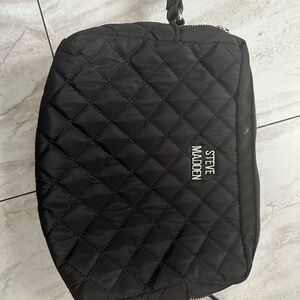 Steve Madden Quilted Black Belt Bag